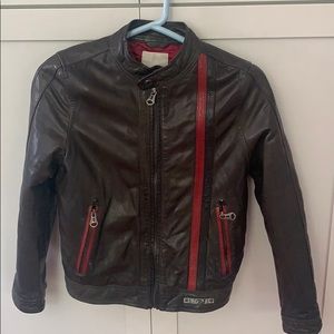 100% leather jacket for boys - DIESEL - size M